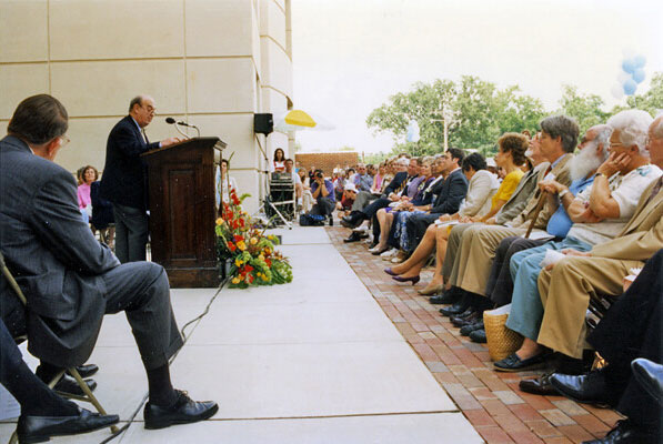 Charles Kuralt speaks at our building dedication in 1996.