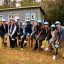 image of School of Social Work faculty and Chatham County officials breaking ground for Tiny Homes Village ceremony.