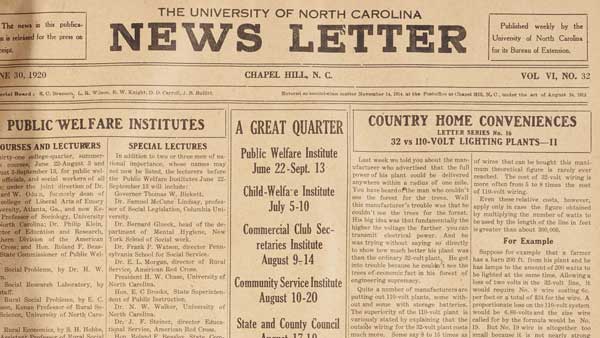 The University of North Carolina News Letter (Chapel Hill, N.C.), June 30, 1920