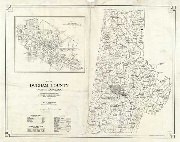 Map of Durham County, North Carolina (E. M. Eastwood)