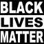 "Black Lives Matter" logo on Carolina blue background