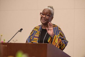 Professor Emerita Iris Carlton-LaNey speaks at Hortense McClinton Scholarship Dinner