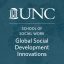 UNC School of Social Work Global Social Development Innovations logo overlaid on textured map of the world