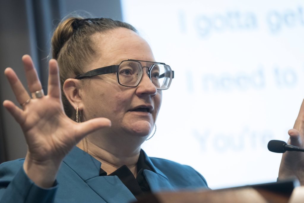 Professor Michelle Munson with New York University’s Silver School of Social Work delivered the keynote address at the 2023 Legacy Speakers Series.